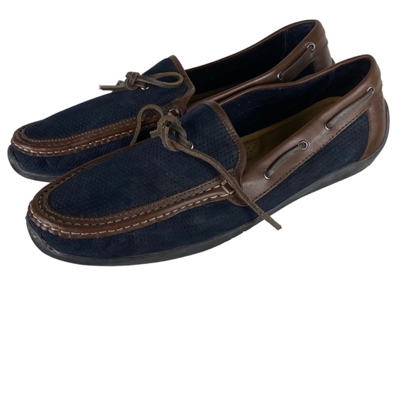 Tommy Bahama Mens 13 Odinn Camp Moccasins Boat Shoes Loafers Blue Driving - Picture 4 of 10